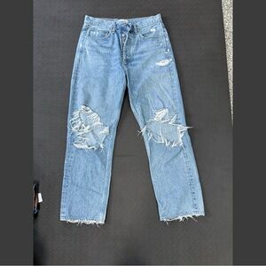 Agolde Light Blue Button-Fly Jeans